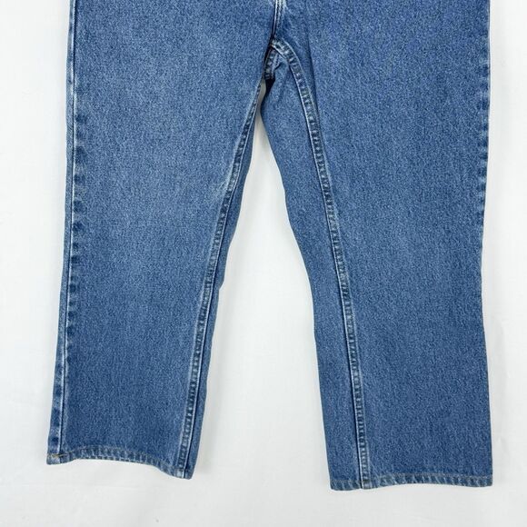 LL BEAN Men Blue Cotton Standard Fit Straight Leg Casual Western Jean 33x29 - Picture 7 of 15